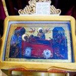 Икона Успение Пресвятой Богородицы, с частицами мощей преподобных отцов Печерских (Григория - чудотворца, Ипатия - целебника, Евфросинии - полоцкой, Ахилы –диакона, Захарии – постника, Агафона – чудотворца)